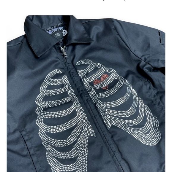NWOT RHINESTONE RIB-CAGE JACKET (BLACK) size XL - Picture 3 of 5